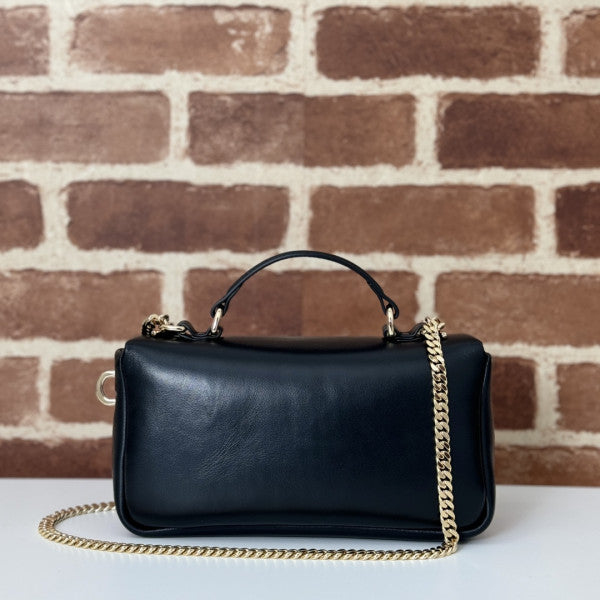 Gucci black gg milano mini top handle bag