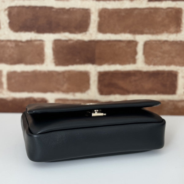 Gucci black gg milano mini top handle bag